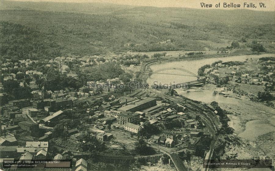 Postcard: View of Bellows Falls, Vermont